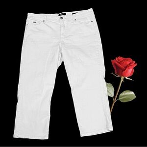 Nine West Jeans Chrystie White Denim Capris